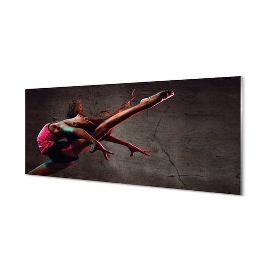 Panel szklany klej Kobieta szpagat 125x50 cm Tulup