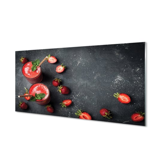 Panel szklany + klej Koktajl truskawkowy 120x60 cm Tulup