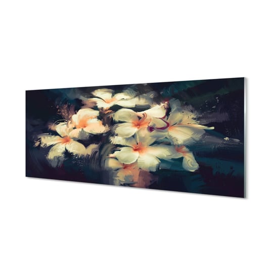 Panel szklany klej Obraz kwiaty 125x50 cm Tulup