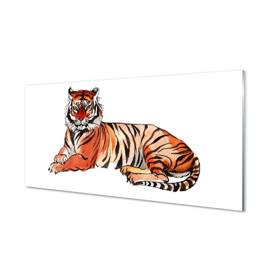 Panel szklany kuchenny Malowany tygrys 120x60 cm Tulup