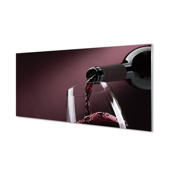 Panel szklany między meble Bordowe tło wino 120x60 Tulup