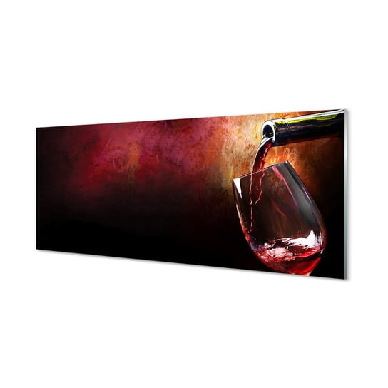 Panel szklany między szafki Wino czerwone 125x50 cm Tulup