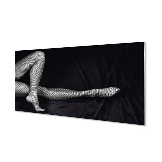 Panel szklany Nogi kabaretki czarno białe 120x60 Tulup