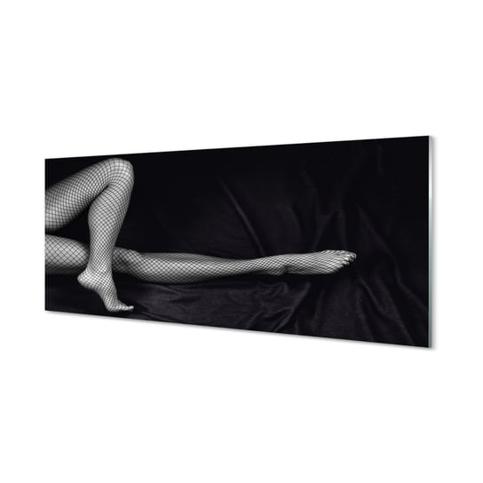 Panel szklany Nogi kabaretki czarno białe 125x50 cm Tulup