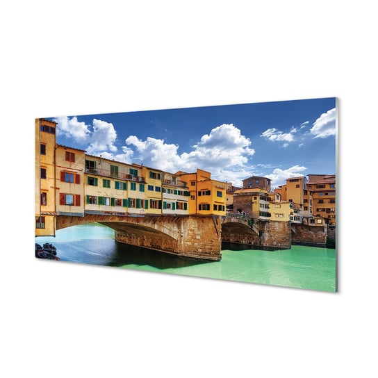 Panel szklany Włochy Mosty rzeka budynki 120x60 cm Tulup