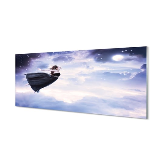 Panel szklany Wróżka niebo chmury księżyc 125x50 cm Tulup
