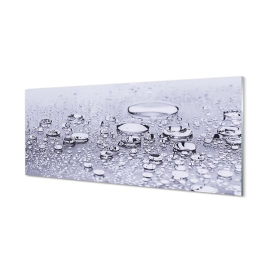 Panel szkło hartowane Krople woda makro 125x50 cm Tulup