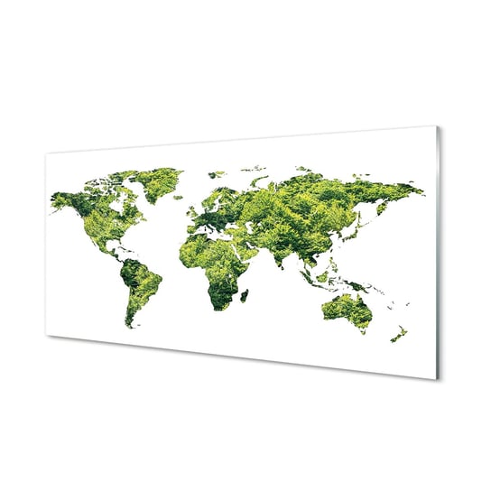 Panel szkło hartowane  Mapa zielona trawa 120x60 Tulup