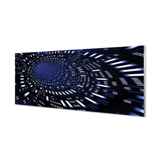 Panel szkło hartowane Niebieski tunel 3d 125x50 cm Tulup