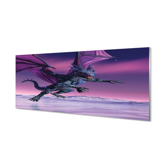 Panel szkło hartowane Smok kolorowe niebo 125x50 cm Tulup