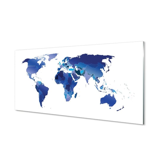 Panel ze szkła hartowanego  Niebieska mapa 120x60 Tulup