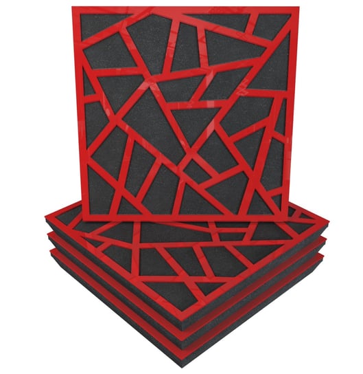 Lot de 2 Panneaux acoustiques SKYROSS-F décoratifs insonorisants 50x50x5 cm - MDF perforé laminé