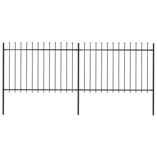 Panele ogrodzeniowe VIDAXL, czarne, 340x170 cm, 2 szt. vidaXL
