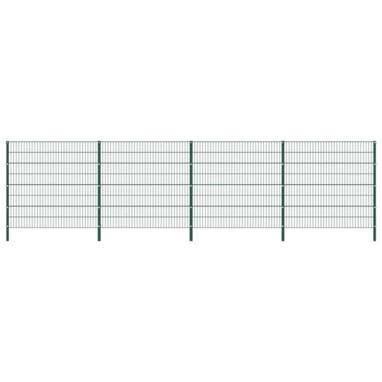 Panele ogrodzeniowe VIDAXL, zielone, 6,8x1,6 m, 16 szt. vidaXL