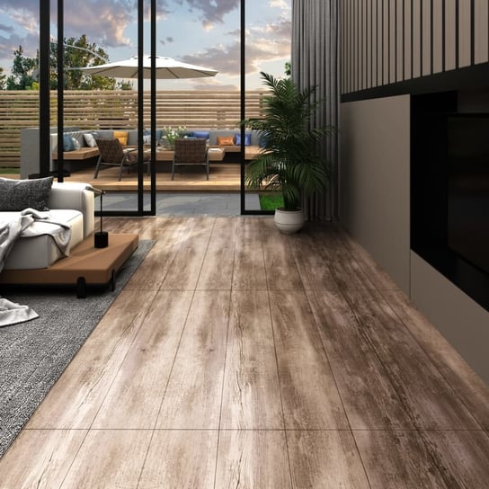 Panele podłogowe z PVC, 5,26 m², 2 mm, przecierane drewno vidaXL