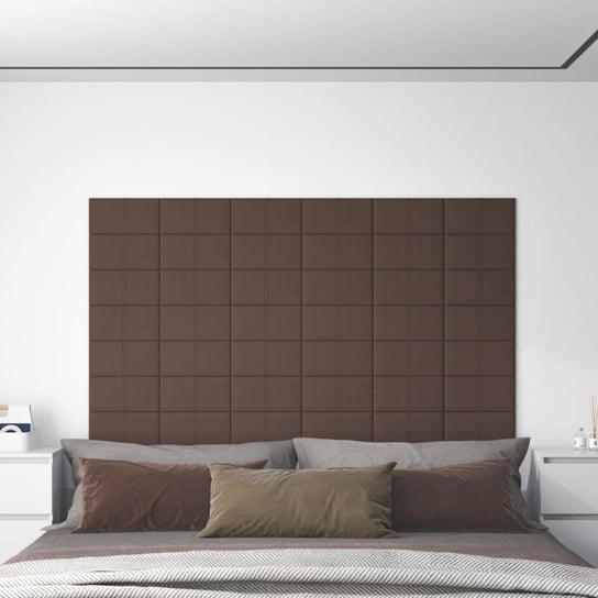 Panele ścienne, 12 szt, kolor taupe, 30x15 cm, tkanina, 0,54 m² vidaXL