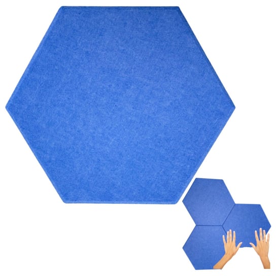 PANELE ŚCIENNE FILCOWE 3D HEKSAGON zagłówek samoprzylepne akustyczne soft plaster miodu hexagon JASNY NIEBIESKI /Iteams4now Iteams4now