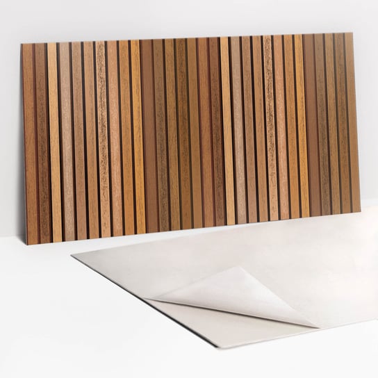 Panele Ścienne Samoprzylepne 100x50 cm - Drewniane lamele Tulup