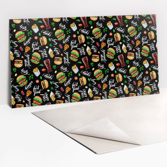 Panele Ścienne Samoprzylepne 100x50 cm - Motywy z fast food Tulup