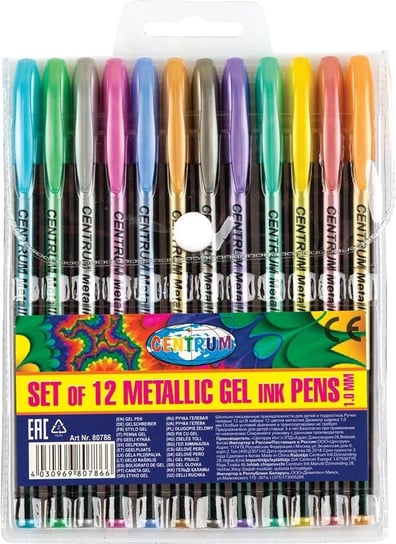Panta Plast, Długopisy Żelowe Metaliczne 12 Kolorów Panta Plast
