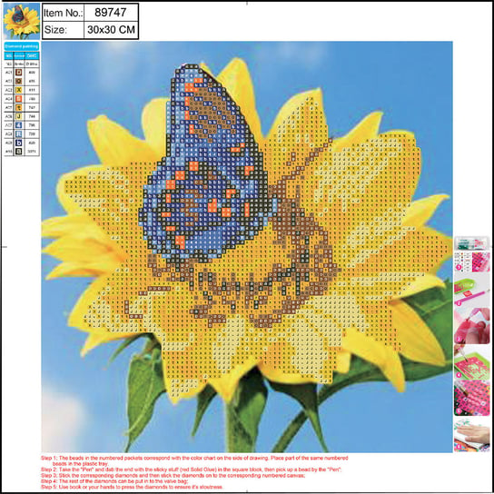 Panta Plast, Mozaika  Diamentowa 5D Kit 30X30 Cm Sunflower 89747 Centrum Panta Plast