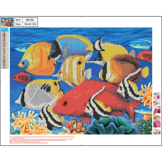 Panta Plast, Mozaika  Diamentowa 5D Kit 40X50 Cm Fish 89758 Centrum Panta Plast