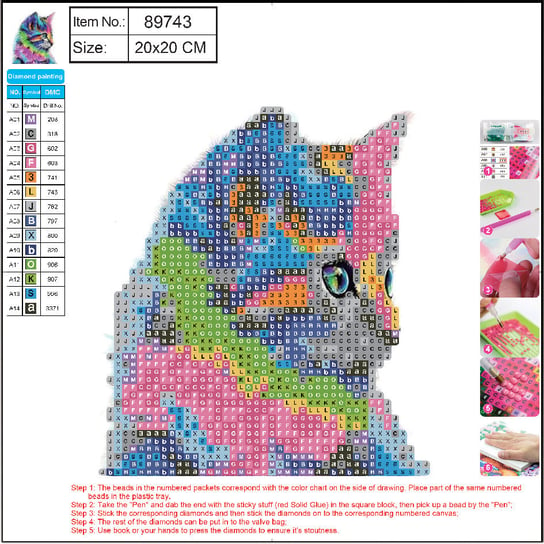 Panta Plast, Mozaika Diamentowa Cat, 200x200 mm Panta Plast