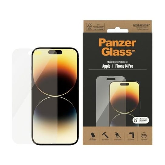 Panzerglass Classic Fit Szkło Hartowane Do Iphone 14 Pro 6,1" Screen Protection Antibacterial 2768 PanzerGlass