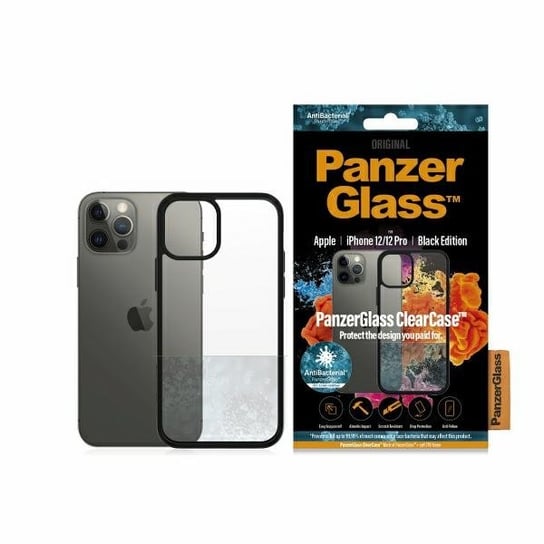 PanzerGlass ClearCase iPhone 12/12 Pro 6,1" Antibacterial czarny/black PanzerGlass