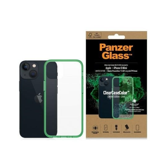 PanzerGlass ClearCase iPhone 13 Mini 5.4" Antibacterial Military grade Lime 0329 PanzerGlass
