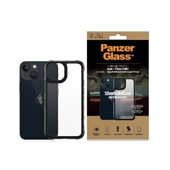 PanzerGlass ClearCase iPhone 13 Mini 5.4" black Antibacterial Military grade SilverBullet 0318 PanzerGlass