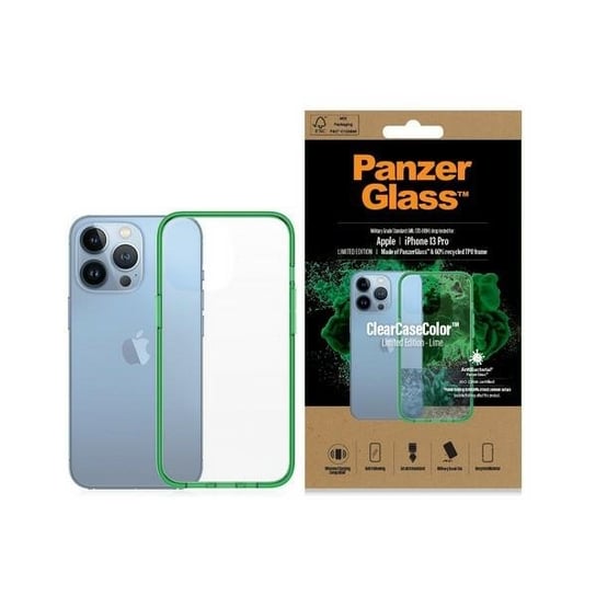 PanzerGlass ClearCase iPhone 13 Pro 6.1" Antibacterial Military grade Lime 0339 PanzerGlass