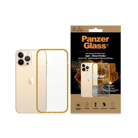 PanzerGlass ClearCase iPhone 13 Pro Max 6.7" Antibacterial Military grade Tangerine 0343 PanzerGlass