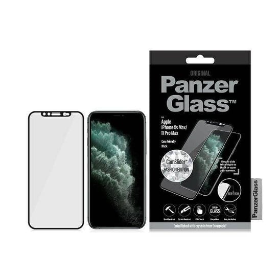 PanzerGlass E2E Super+ iPhone Xs Max /11 Pro Max Case Friendly Swarovski CamSlider czarny/black PanzerGlass