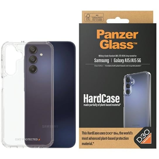 PanzerGlass HardCase etui do Samsung Galaxy A15 / A15 5G D3O 3xMilitary grade transparent 0463 PanzerGlass