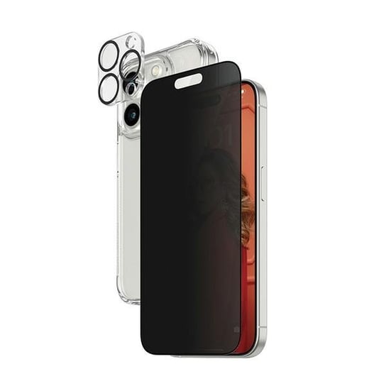 PanzerGlass Privacy Bundle 3in1 iPhone 15 Pro 6.1" D3O etui Hardcase + szkło Screen Protector UWF+ Lens 1137+1173+P2810 PanzerGlass