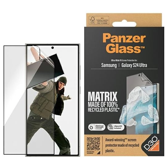 PanzerGlass Ultra-Wide Fit Samsung Galaxy S24 Ultra S928 D3O Matrix Screen Protection 7355 z aplikatorem PanzerGlass