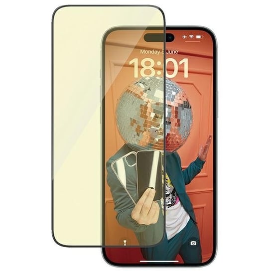 PanzerGlass Ultra-Wide Fit szkło hartowane iPhone 15 Plus 6.7" 2in1 Screen Protection Anti-reflective+Anti-Blue Easy Aligner Included 2815 PanzerGlass
