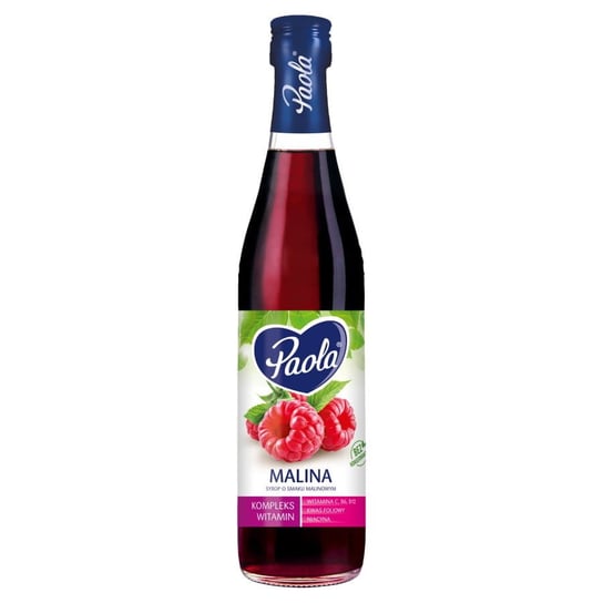 Paola, Słoneczna Malina, syrop o smaku malinowym, bez konserwantów, 430 ml Paola