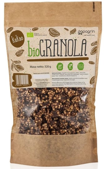 Papagrin, granola z kakao bezglutenowa bio, 320 g PAPAGRIN