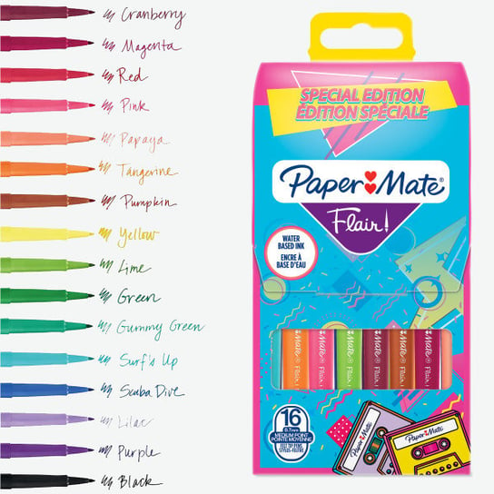 Paper Mate Pisaki 16 Kolorów Flair - 2180625 PAPER-MATE