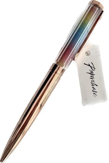Paperchase- Długopis różowe złoto z mieniącą się tęczą Czarny Paperchase