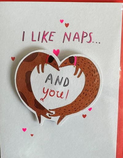 Paperchase- Kartka 'I Like Naps... And you!' Paperchase