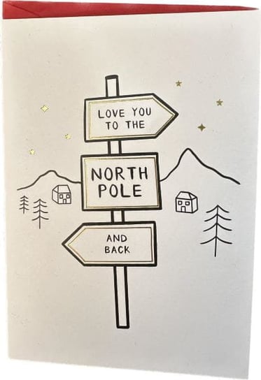 Paperchase- Kartka świąteczna Love You To The, North Pole, And Back z kopertą Paperchase