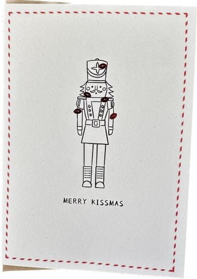 Paperchase- Kartka świąteczna Merry Kissmas z kopertą Paperchase
