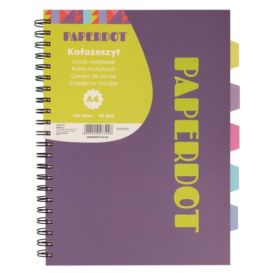 Paperdot, Kołozeszyt, A4, 120 kartek w kratkę Empik