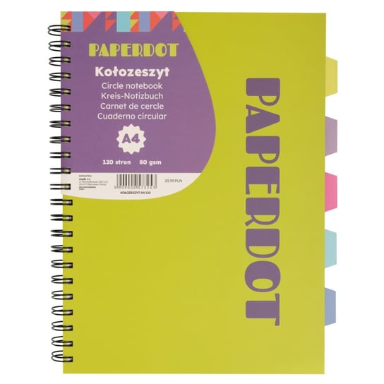 Paperdot, Kołozeszyt, A4, 120 kartek, Żółty Empik