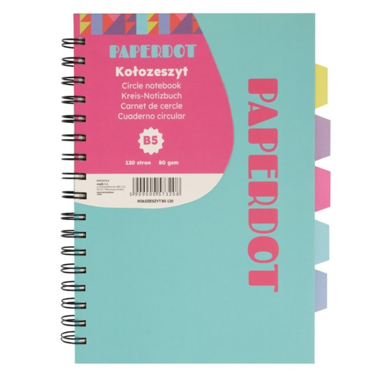 Paperdot Paperdot, Kołozeszyt, B5, 120, NIEBIESKI - Paperdot | Sklep EMPIK.COM