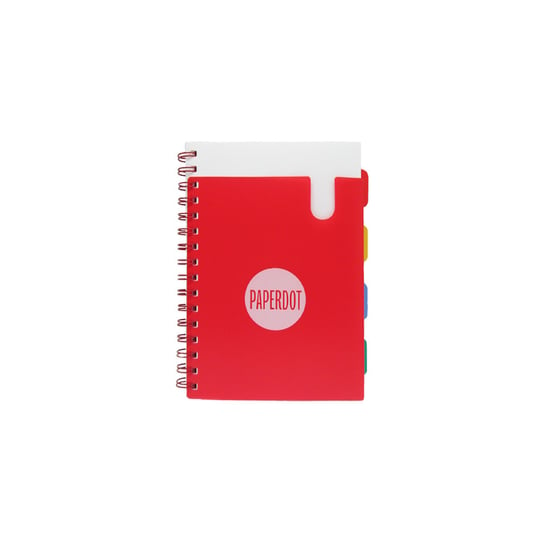 Paperdot, Kołozeszyt w kratkę, czerwony, 120 kartek, format A5 Paperdot