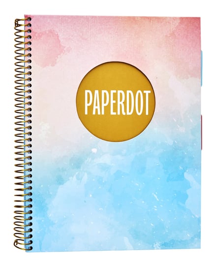 Paperdot Pastels, Kołozeszyt w kratkę, format A5, 100 stron Paperdot